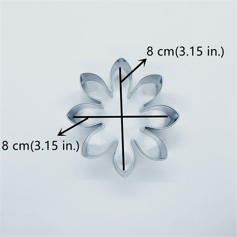 KENIAO Spring Easter Daisy Flower Cookie Cutter 8*8 cm Biscuit Fondant Bread Sandwich Stainless Steel Large Size Cooki Mold Tool