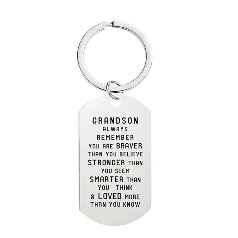 To Your Love Grandson Keychain Supplies Love Pendant Jewelry Bright Color To Your Love Grandson Keychain D5QA: SR-22