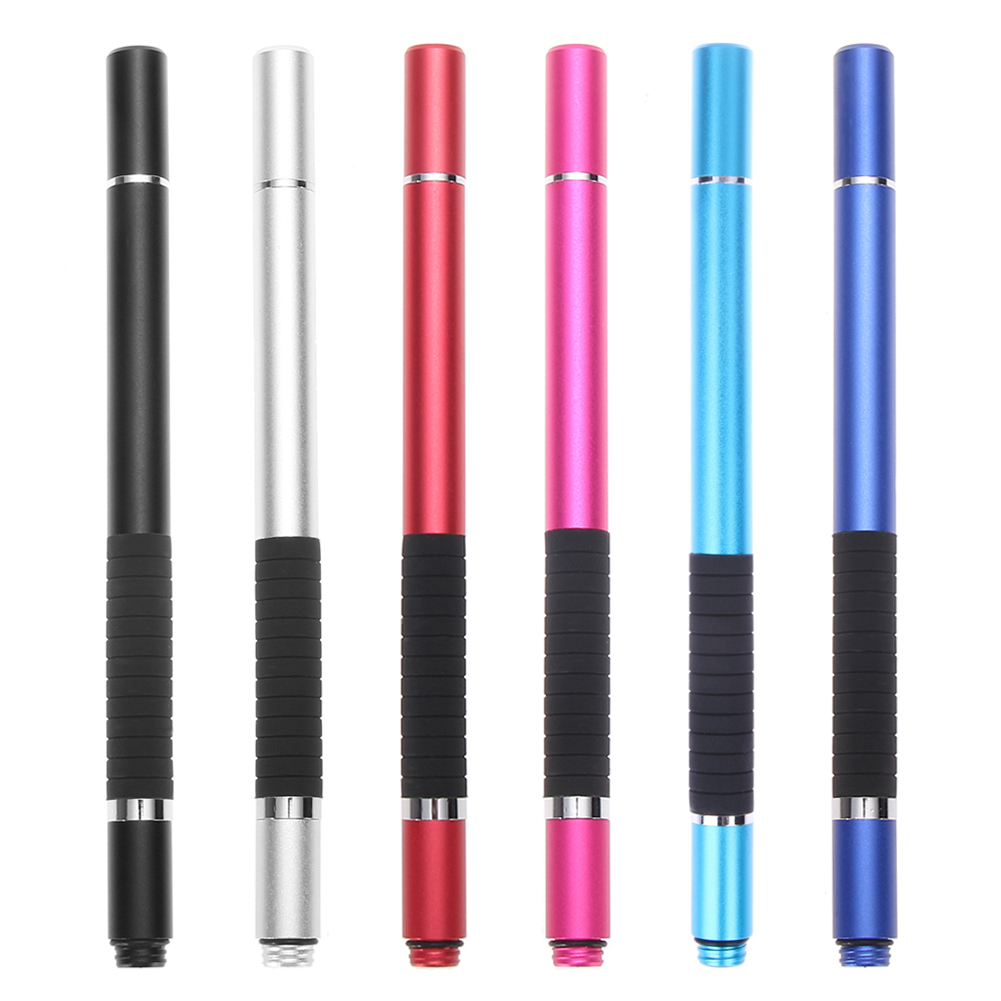 2 in 1 Stylus Ballpoint Pen Pencil Rubber Grip Disc Screen Pen Stylus Tablet Phone Universal for Touch Screens