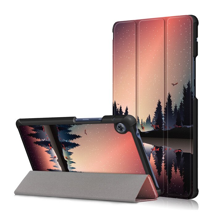 GLIGLE Case for Huawei MatePad T8 released Tablet slim print cover shell+Led+Touch pen: HH