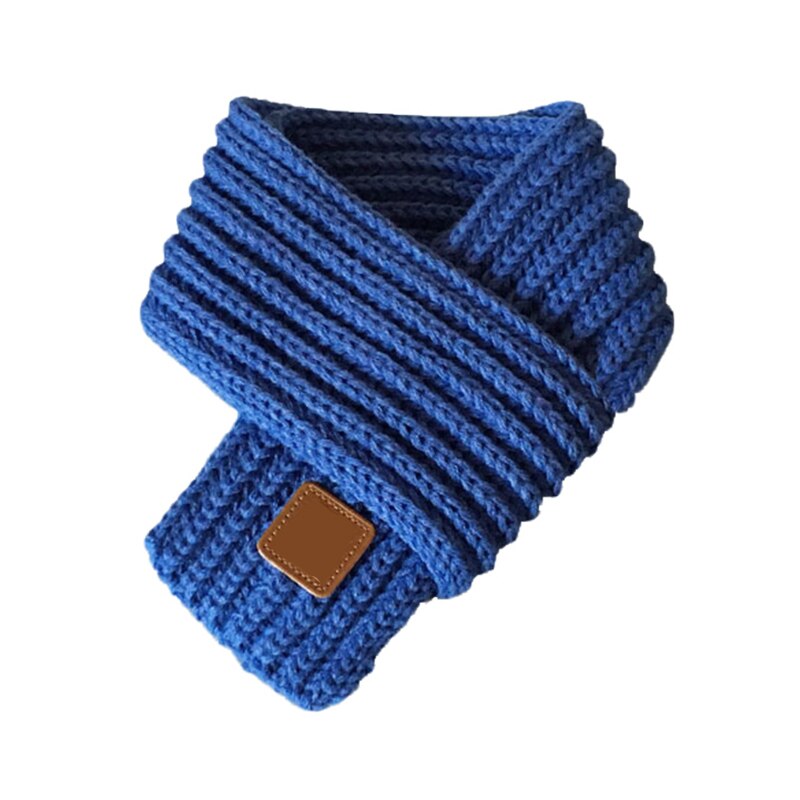 Foulard bébé, mignon, écharpe, pour cou, couleur unie, pour garçons et filles: blue