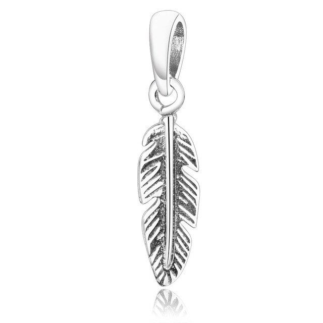 925 Sterling Silver Classic Love Snowflake Tree Floral Daisy Heart Shape Feather DIY Necklace Pendant Charm: 2228