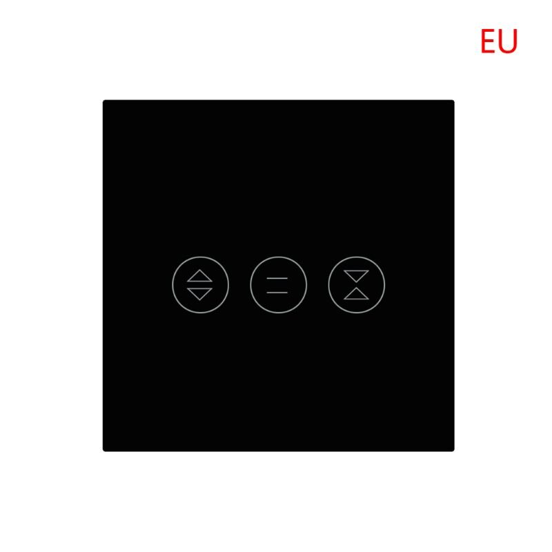 WiFi Smart Curtain Switch for Electric Roller Shutter EU/US Switch Timer Setting: black EU