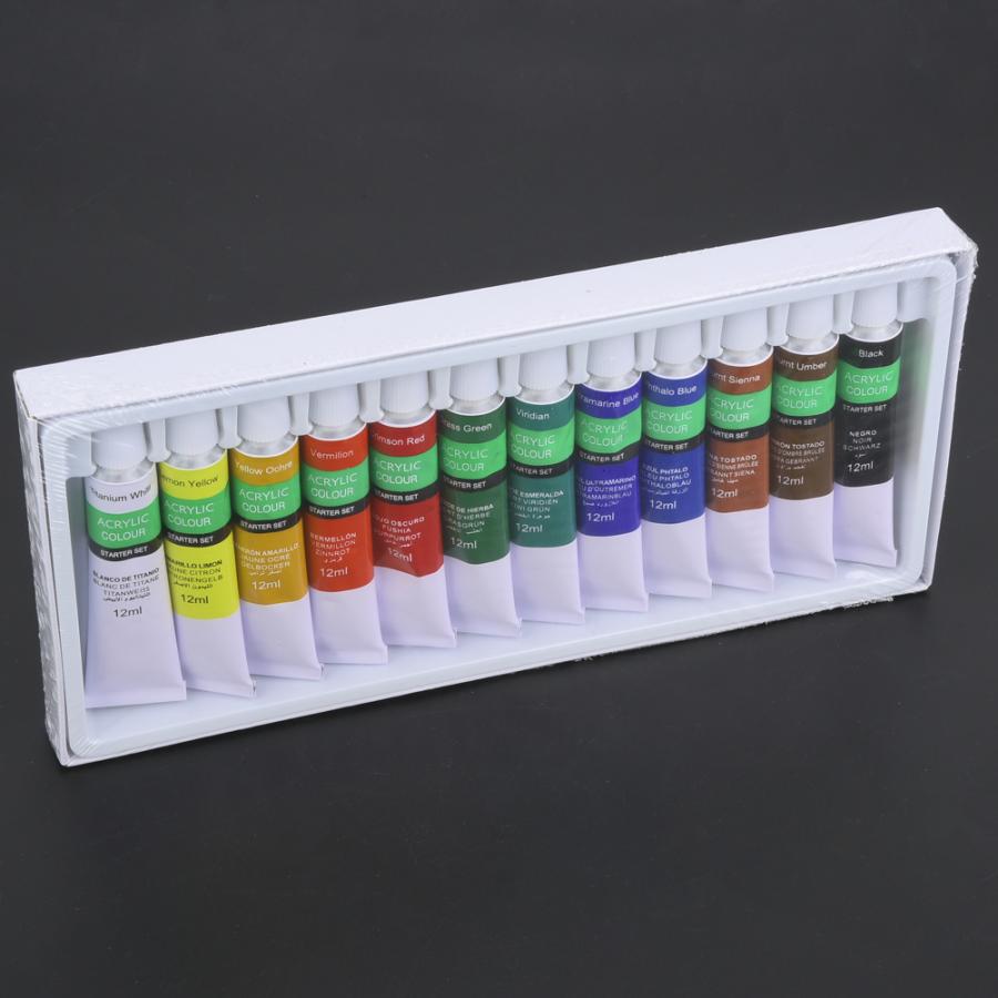 Acryl Pigment 12 Kleuren Acryl Schilderen Set 12ml Multicolor Pigmenten Hand Tekenen Materiaal Tool Hand Tekenen Pigment