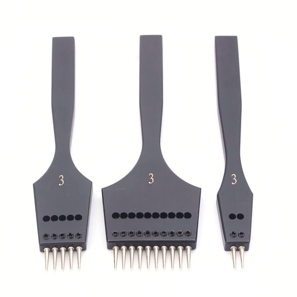Leather Punch tool Sharp Head Replaceable Pricking Iron Removable Round Hole Punch Leather Craft Chisel 4 Size Available