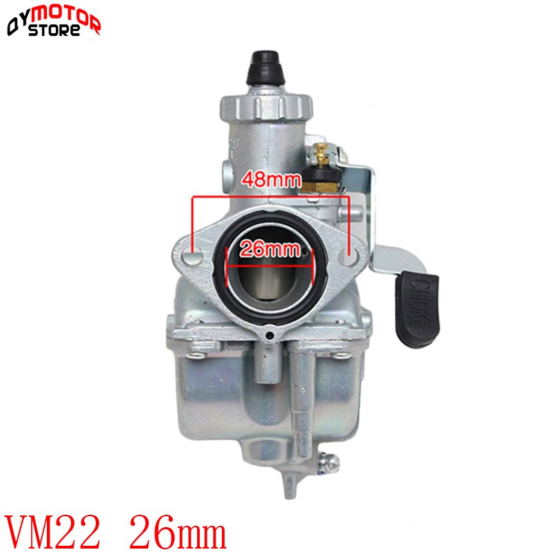 Mikuni-carburador de alto rendimiento VM16 22 24 26, 19mm, 26mm, 28mm, 30mm, para Dirt Pit Bike ATV, motocicleta tipo Quad de 110cc a 250cc: VM22 26mm carb