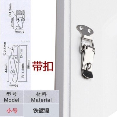 2PC Cabinet Boxes Hasp Spring Loaded 56mm 74mm 88mm 104mm Iron plating Latch Catch Toggle for Simple Window Lock Box: 2inch 56mm Lock