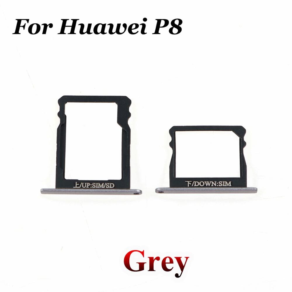 YuXi 1 Set Para Huawei P8 Suporte da Bandeja Do Cartão SIM Com Cartão Micro SD Slot da Bandeja Titular Parte Substituição Para huawei P8: Grey