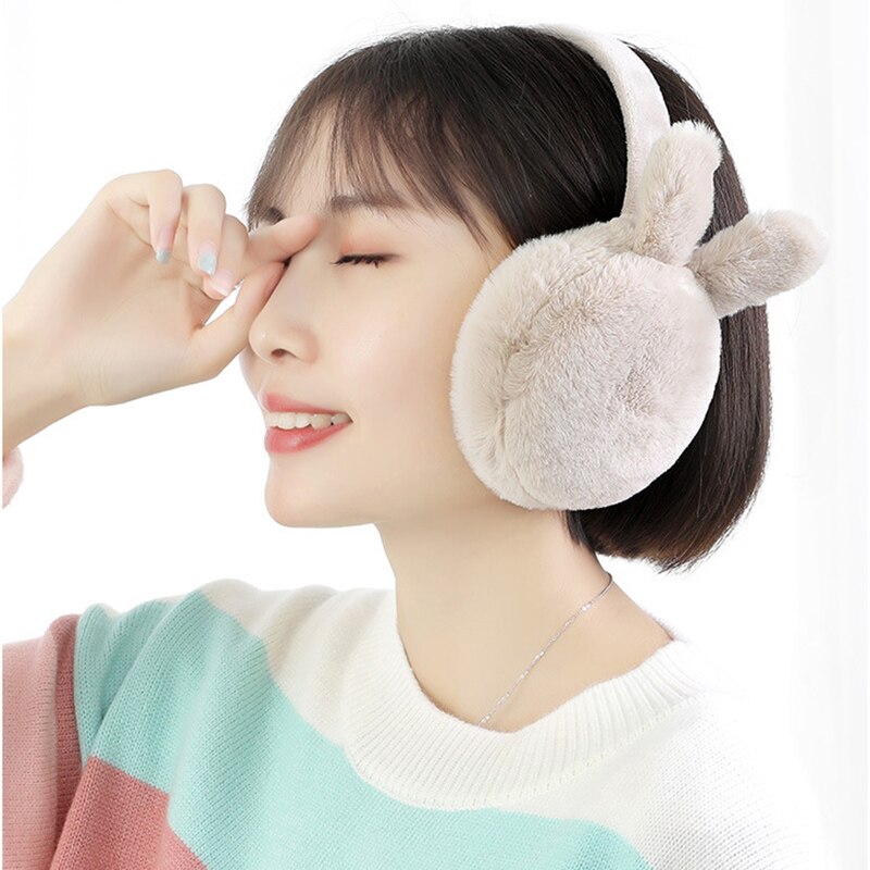 Winter Plush Ear Muffs Foldable Cartoon Women Warm Earmuffs Ear Warmer KNG88