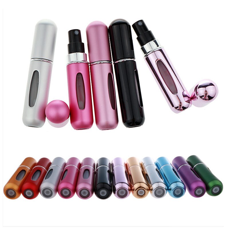 Bottom-filled Metal Shell 5ml Perfume Bottle Dropper Portable Sample Bottles Frosted Perfume Points Bottling Oil Bottle