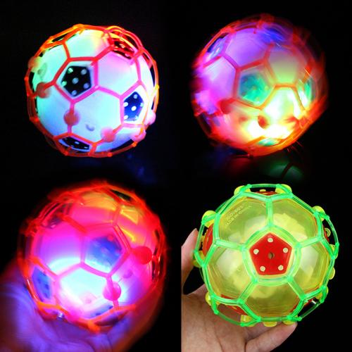 2020 nuovo LED salto Joggle Sound Ball danza musica giocattoli da calcio lampeggiante elettrico che rimbalza calcio per bambini palla: Default Title