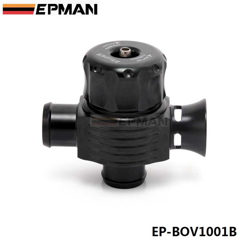 25mm universal dual port blow off ventil (sort) omskifterventil dumpventil ep-bov 1001b