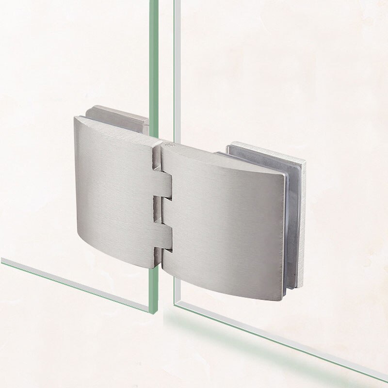 2Stck Glas Tür Drehpunkt Scharnier Bausatz Zink-legierung Dusche Scharnier Glas Tür Klemme Clip (Schrauben Enthalten): doppelt Seite groß