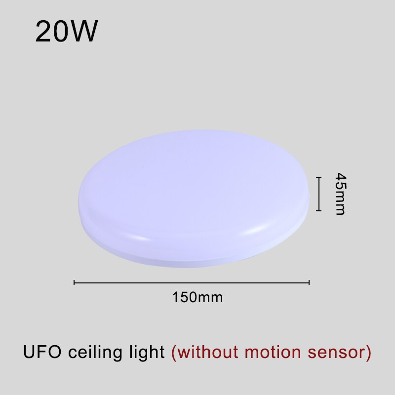 Ceiling Lighting Motion Sensor/Human induction Smart PIR led ceiling lights Fixture Bathroom Aisle Stairs Balcony Ceiling lamps: 20W (no sensor) / 30W (no sensor)