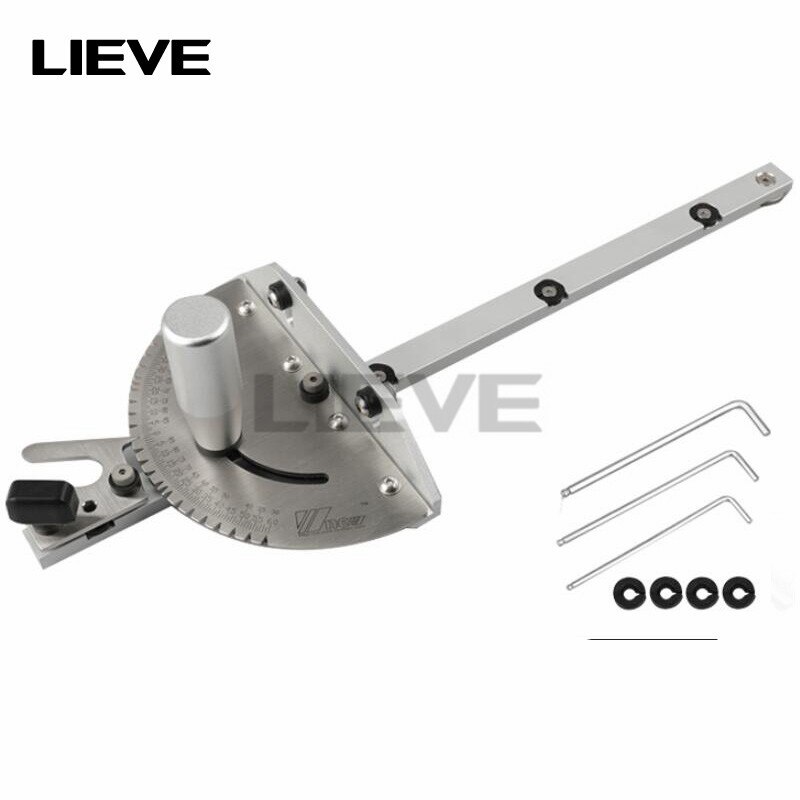 Drillpro 0-90 Degree 450mm Angle Miter Gauge Sawing Assembly Ruler Woodworking Tool for Table Saw Router: Default Title