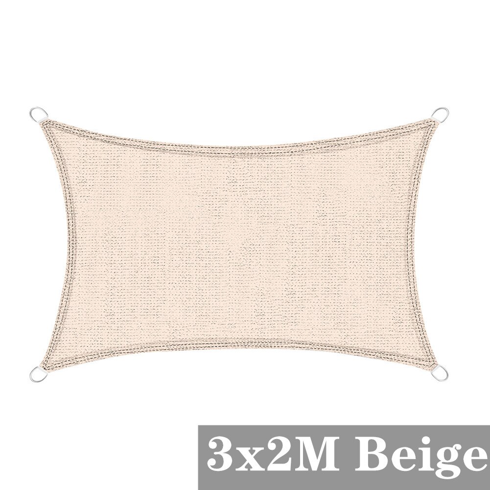 HDPE Awnings Sunshade Nets Home Garden Outdoor Protection Covers Patio Glass House 4x3/3x2M Sun Shelter Canopy Shade Sail Tents: Beige 3x2M