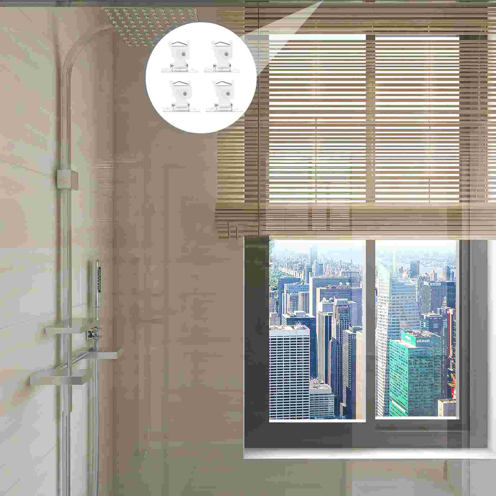 4Sets Bamboo Curtain Roman Shade Cord Locks Practical Window Blind Lock for Home