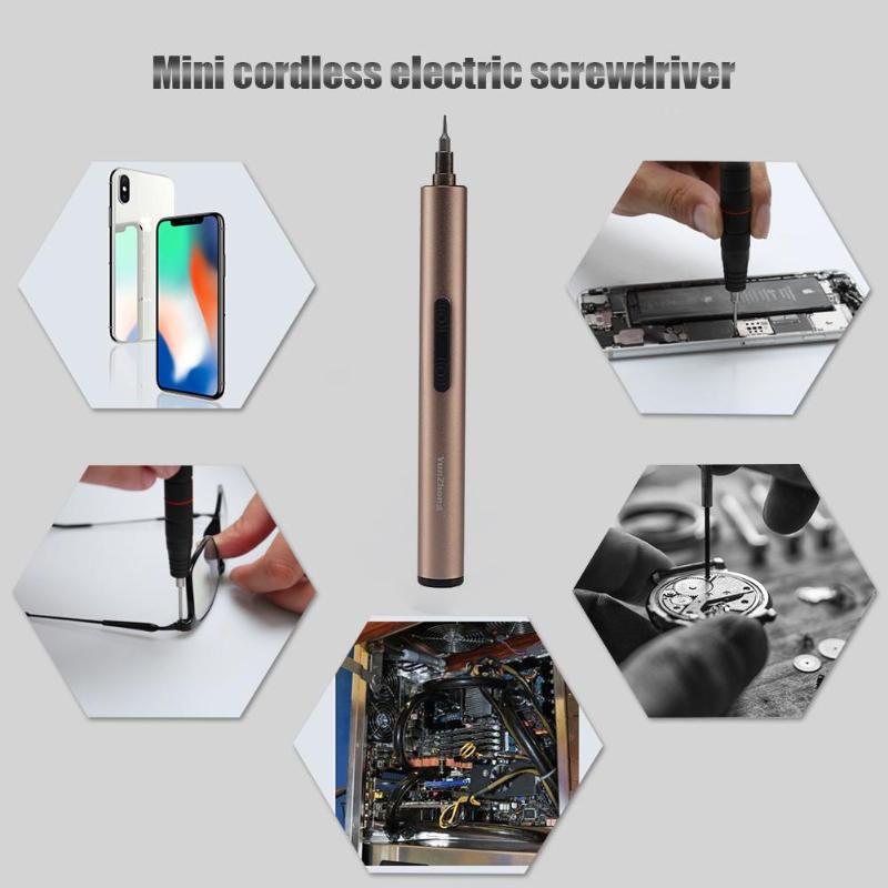 Mini Alloy Rechargeable Cordless Electric Screwdriver Computer Mobile Phone Laptop Repair Tool Electric Screwdrivers