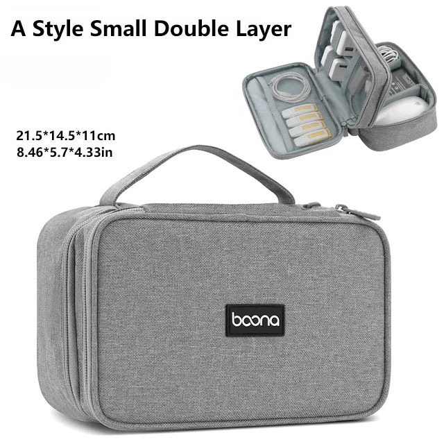 Stoß feste digitale Aufbewahrung tasche Elektronik geräte Zubehör Digitalis ierung Pack wasserdichte USB-Ladegerät Stecker Kabel Organizer Tasche: Rosa