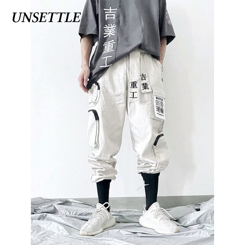 Pantalones de Hip Hop para hombre y mujer de unseat Japan , pantalones harén con múltiples bolsillos, ropa de calle informal para hombre, pantalones Cargo