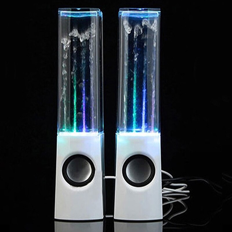 Draadloze Dancing Water Speaker Led Light Fontein Speaker Home Party JLRL88: WHITE