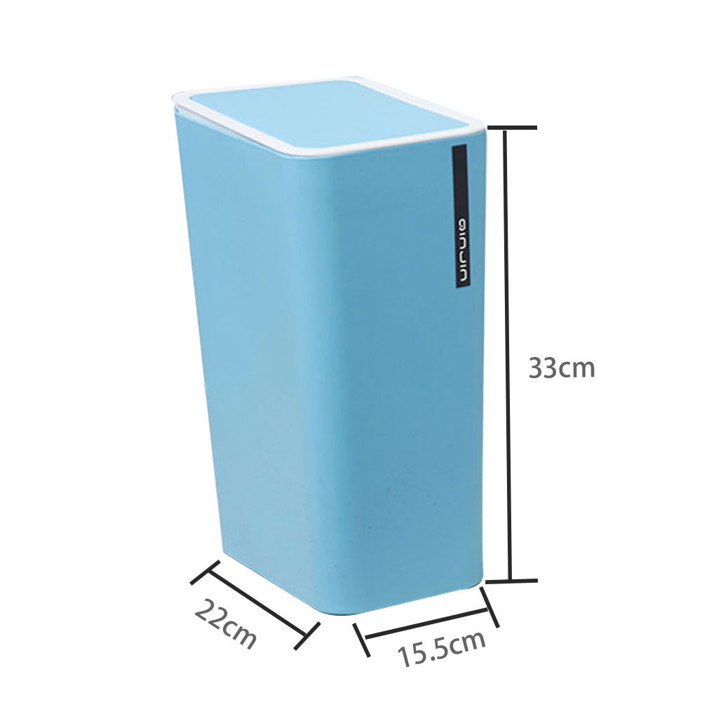 Kitchen Cabinet Door Hanging Trash Can With Lid Wall-Mounted Waste Baskets Push-Top Trash Water-Proof Rubbish Waste Garbage Bin