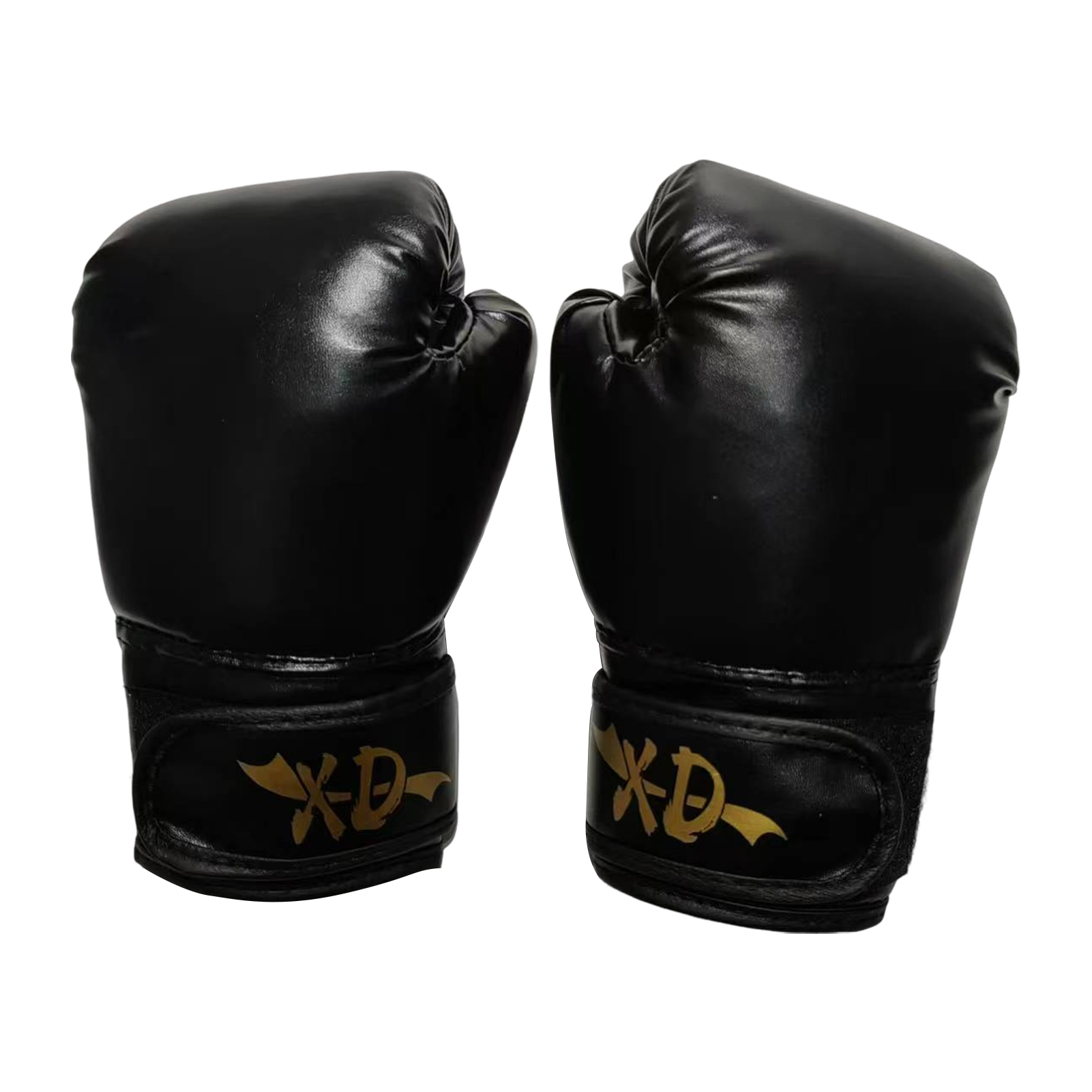 Guante de boxeo de PU, guantes de entrenamiento para Sparring, guantes de boxeo, guantes de boxeo para niños, Muay Thai MMA Kickboxing: Negro