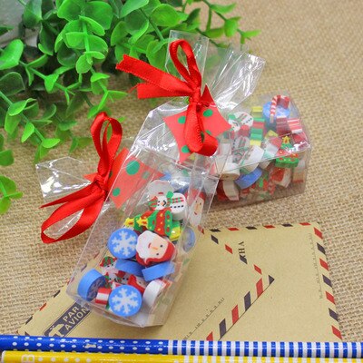 Christmas Stationery Eraser 50/pcs School Student Supplies Drawing Sketches Pencil Eraser art Supplies Stationery