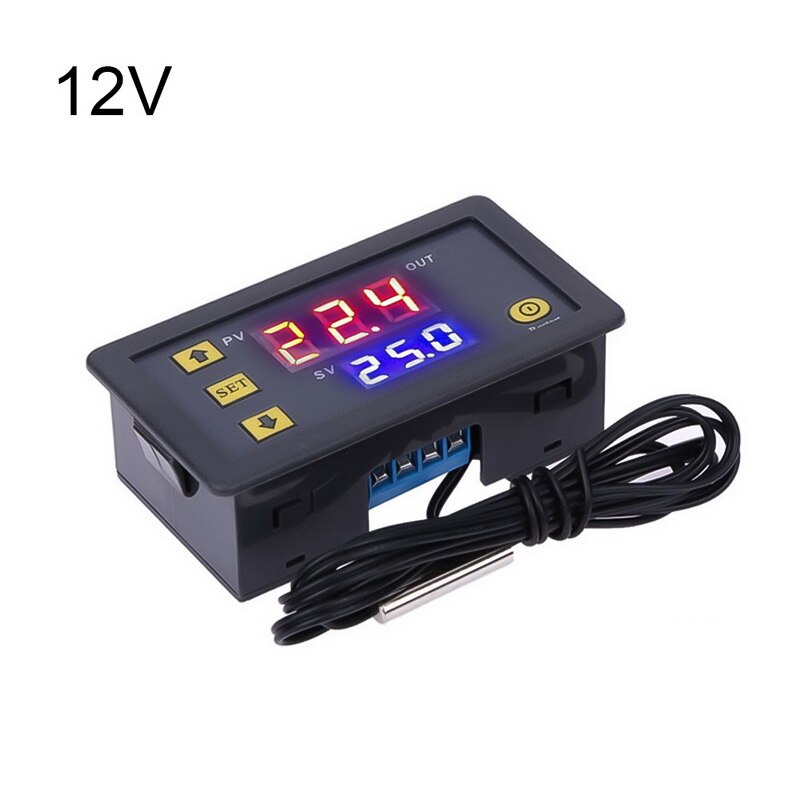 12V 24V 220V AC Digital LED Temperature Controller For Incubator Cooling Heating Thermostat NTC Sensor: 12v 2018 W3230