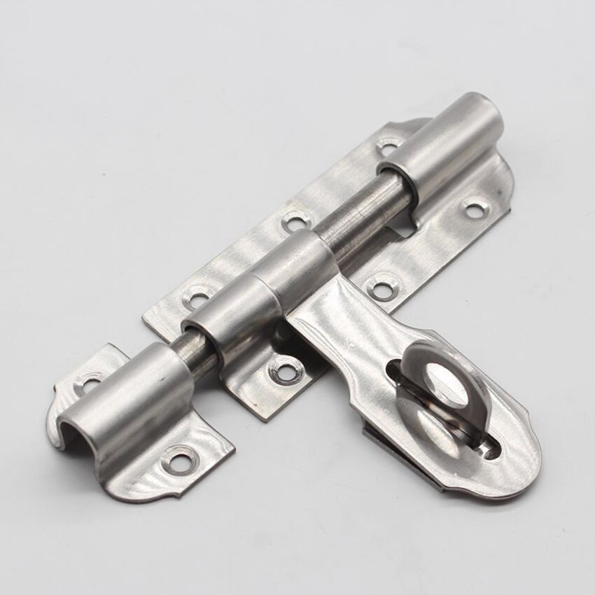 Slide Door Lock Barrel Bolt Latch Padlock Clasp With Padlock 4/6Inch Bolt Toggle Latch Lock Stainless Steel Latch Hard