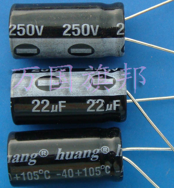 . All series electrolytic capacitors 250 v 22 uf 22 uf