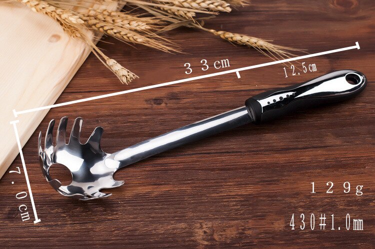 Stainless Steel Pasta Spoons With Long Handle Spaghetti Spoons Pasta Tools For Noodles Kitchen Accessories Gadget Pasta Scoops