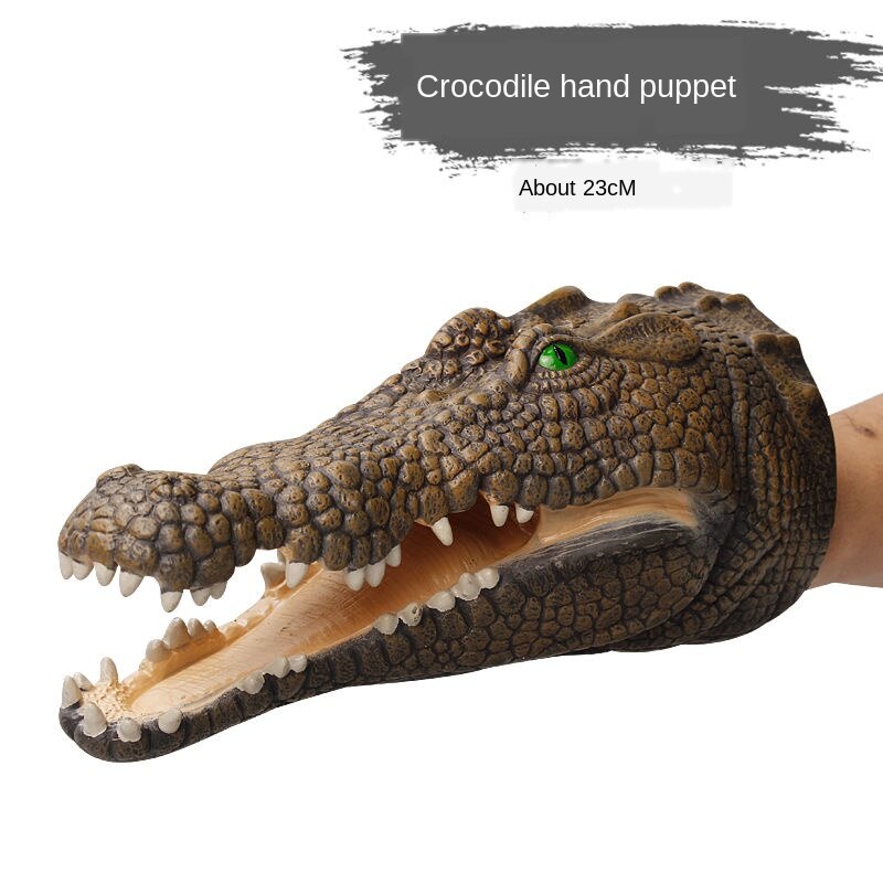 Dinosaur Hand Puppet Soft Vinyl Rubber Animal Head Hand Puppet Figure Toys Gloves For Children Model kids puppets: 14