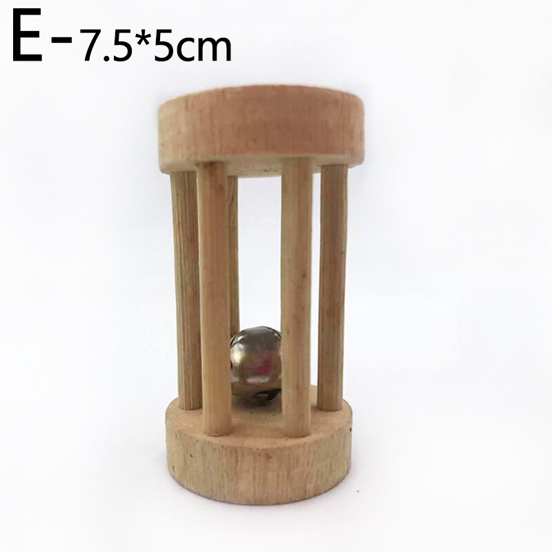 Petit Hamster en bois molaire jouets à mâcher Animal écureuil néerlandais cochon sport exercice soins dents jouets créatifs fournitures pour animaux de compagnie: E