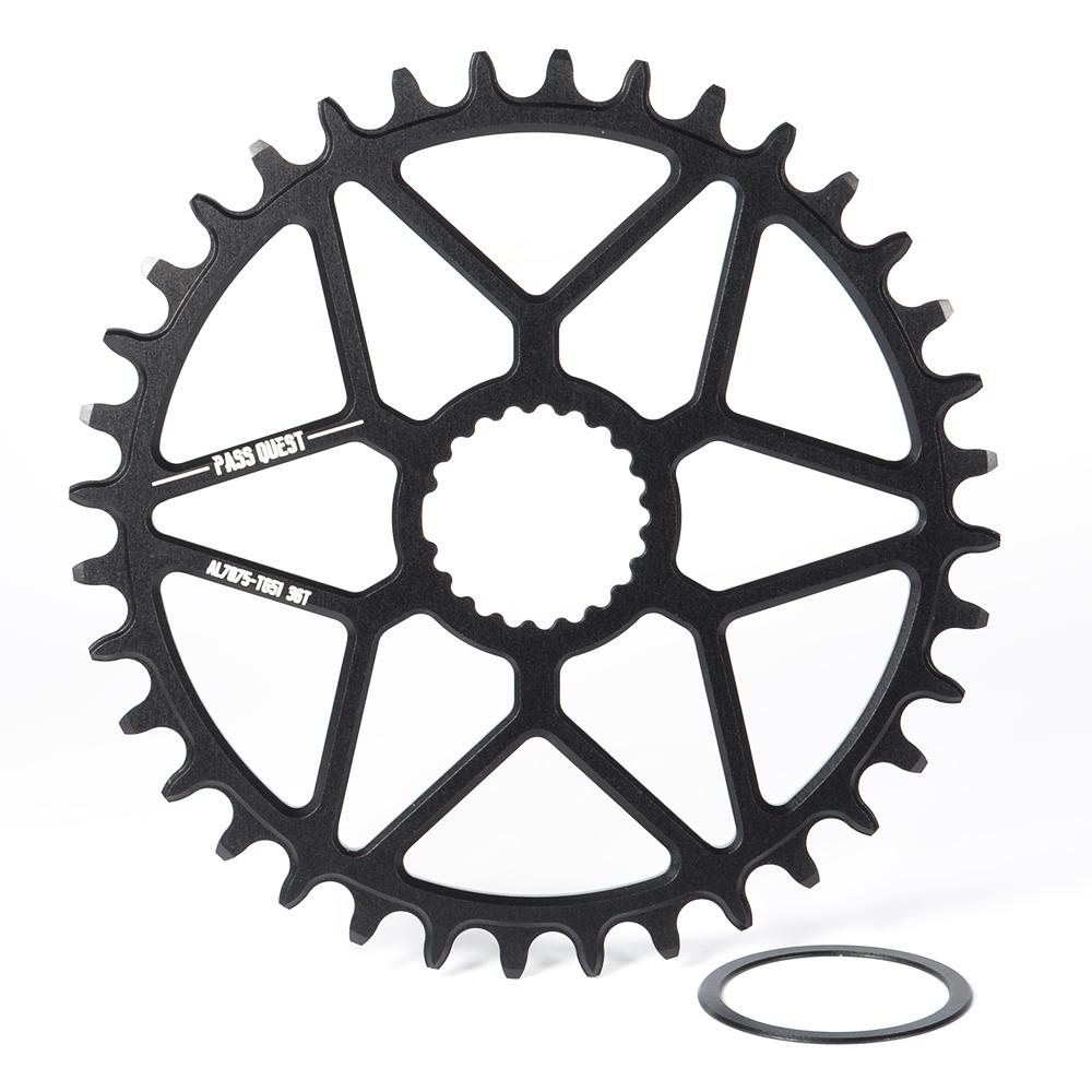 Pass Quest Mtb Narrow Wide Chainring/chain Ring 30t-44t Bike Bicycle Chainwheel For Deore Slx M7100 Xt M8100 12 Speed Crankset: Black 36T