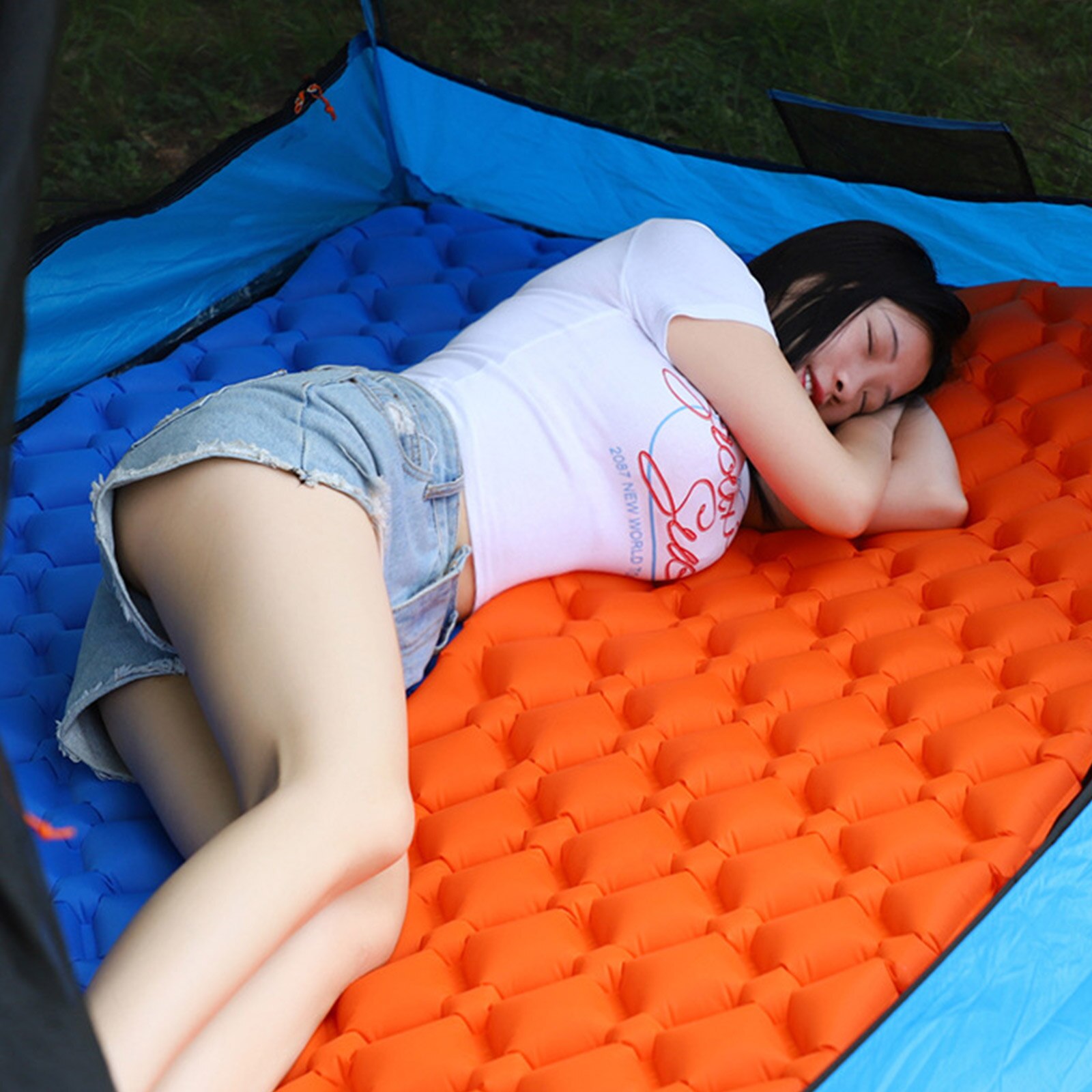 Camping Sleeping Pad, Inflatable Sleep Mat, for Backpacking, Travel, Hiking