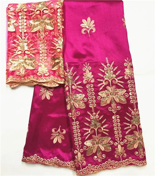 Wrapper George fabric nigerian lace fabrics silk fabric royal blue George Lace Fabric With Sequin tule lace: LX1500610G2