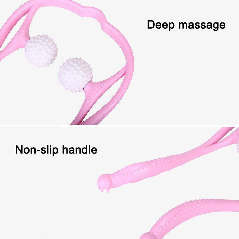 Pressure Point Therapy Neck Massage Tool Pressure Relieve Hand Roller Massage Neck Shoulder Dual Trigger Point Self Massager