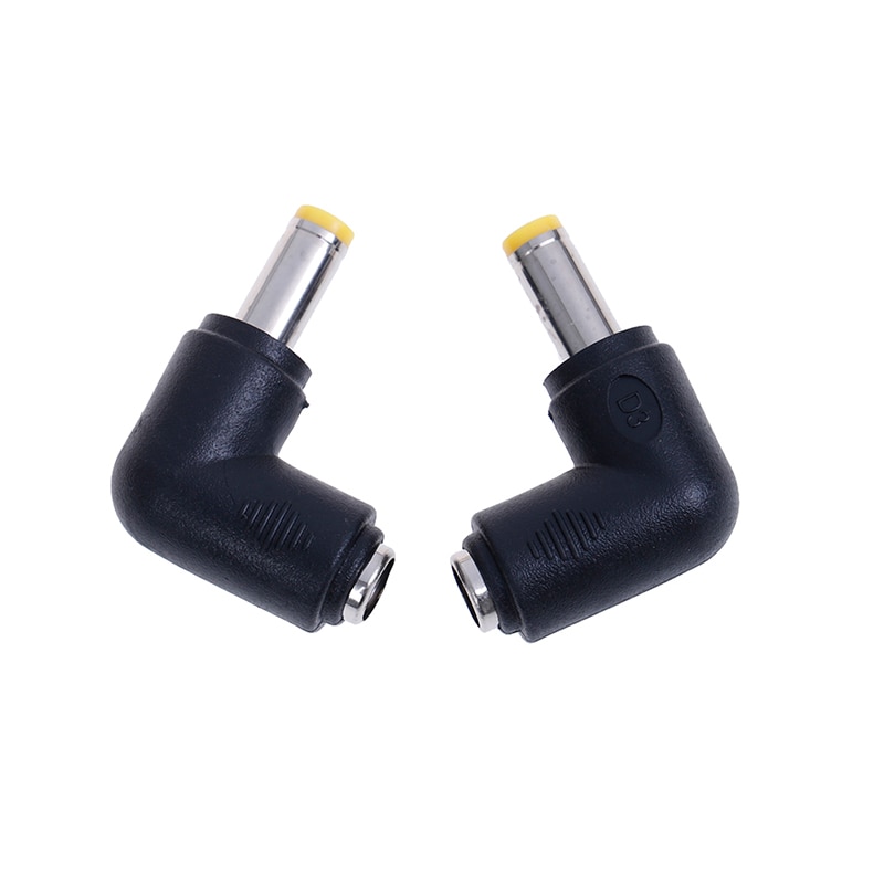 2/4 stk  dc 5.5*2.1 hun /5.5*2.5mm han /4.0*1.7mm han dc strømstik stik vinkel 90 grader l formet dc strøm stik
