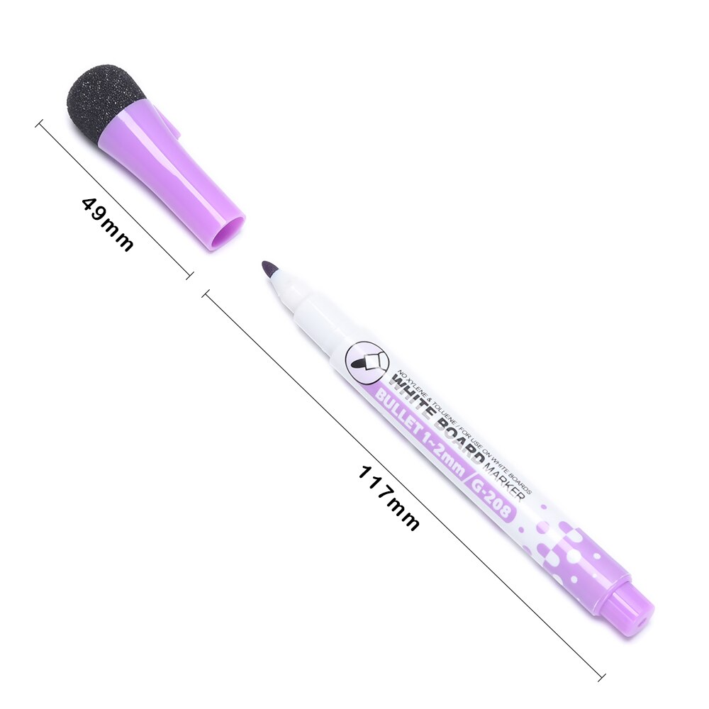 1 PC Löschbaren Magnetische Whiteboard Stift Trockenen Weiß Gremium Marker Magnet Radiergummi Büro Schule Liefert 8 farben Erhältlich