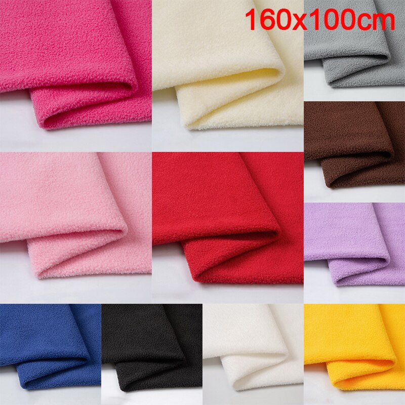 100*160cm tela Polar de lana gruesa de algodón suave felpa aterciopelada tela DIY hecho a mano