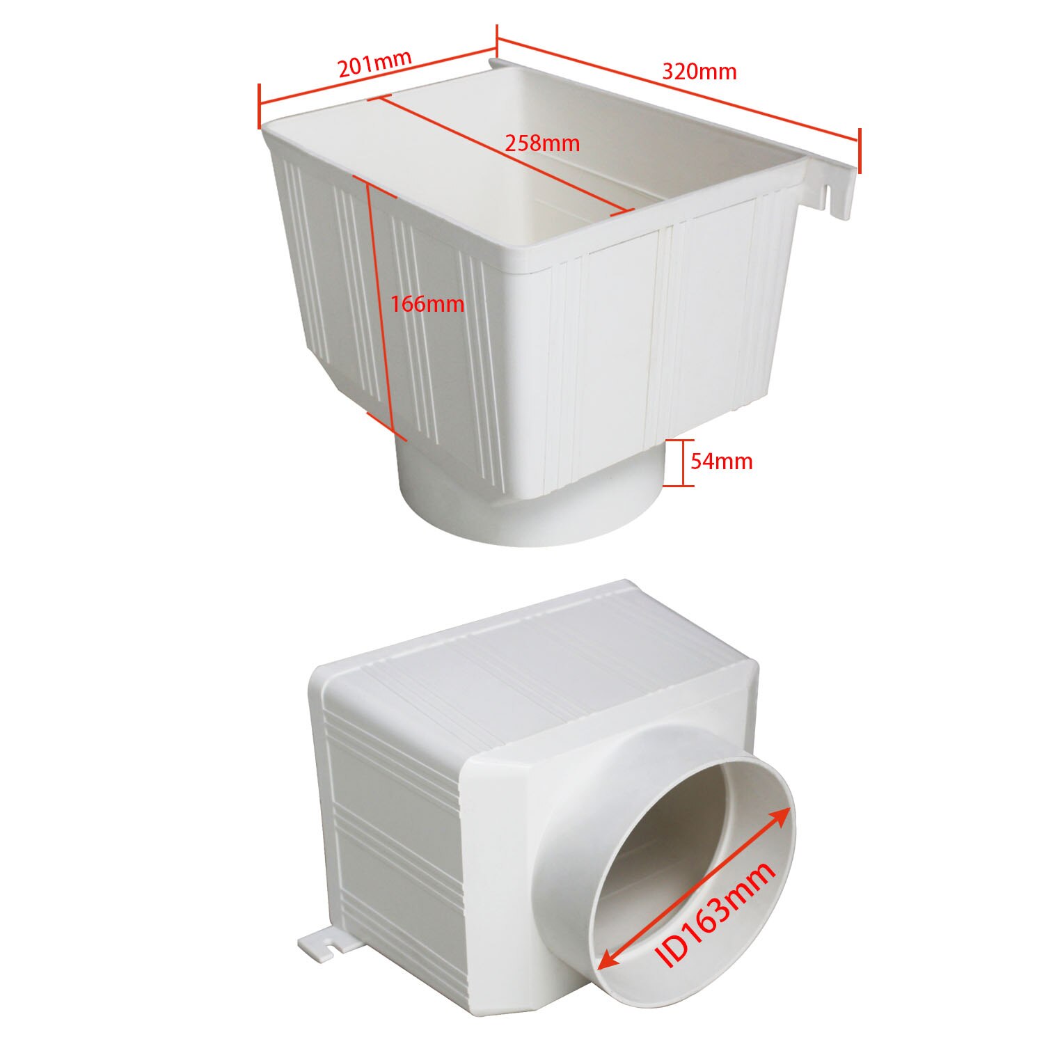 accessories 75/110/160mm pvc rainwater hopper downspout drain adapter rain water collector rain water collector drain pipe