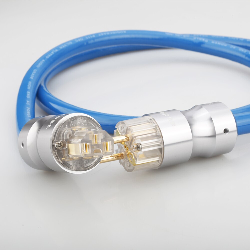 Neue P111 HIFI Power EMC Schild AC Netzkabel Silber Überzogene Schuko Netzkabel Kabel EU/US Power Kabel EU UNS Stecker Power