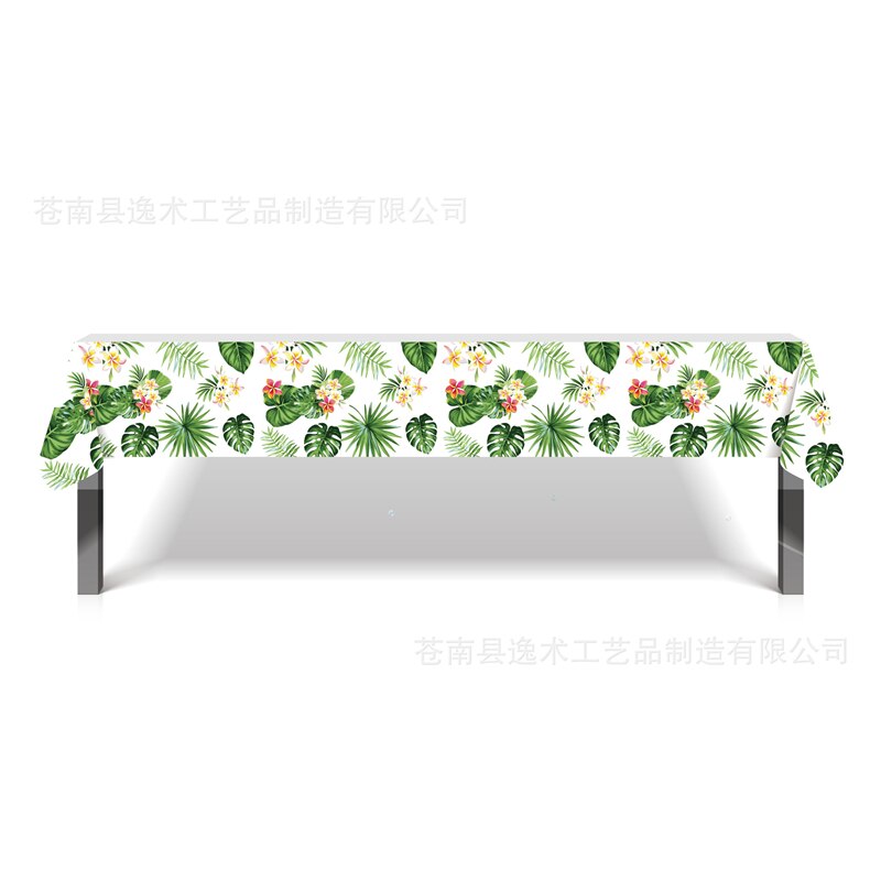 Flamingo Paper Plate Napkin Dispasable Tableware Hawaii Party Straw Cup Happy Birthday Party Decoration Aloha Hawaiian xx74: tablecloth