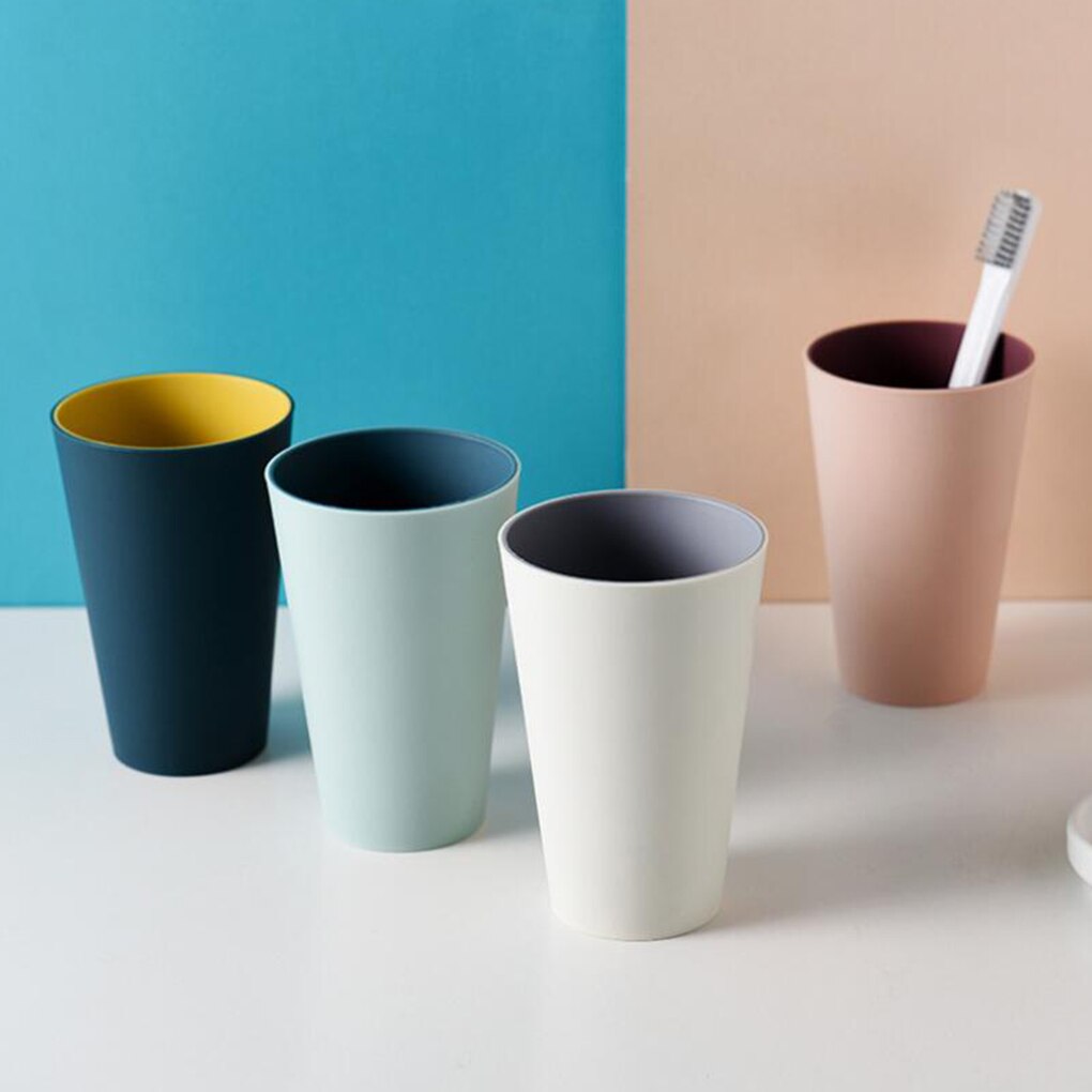 Toothbrush Cup Simple Nordic Travel Portable Wash Cup Bathroom Plastic Toothbrush Tumbler Good Morning Toothbrush Storage Box