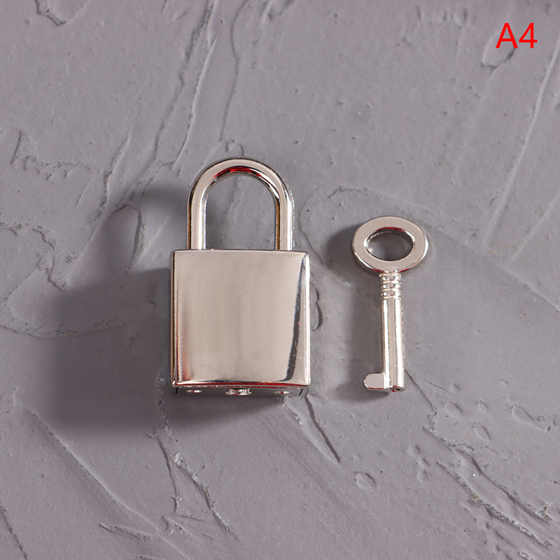 Mini Metalen Hangsloten Sleutelbagage Slot Met Sleutel Voor Juwelendoos Opbergdoos Dagboek Koffer Slot Hangslot Set: Goud
