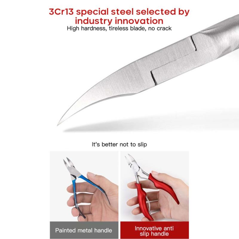 Nail Groove Forceps Special Oblique Mouth Olecranon Inlaid Pedicure Artifact Heavy Duty Precision Nail Clippers Scissors Tool