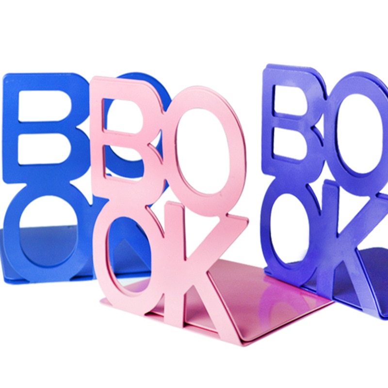 2 Stks/set Boek Alfabet Vormige Metalen Boek End Home & Office Boekenplank Boekensteunen Als Boek Organizer Desktop Metalen Boek Stand 
