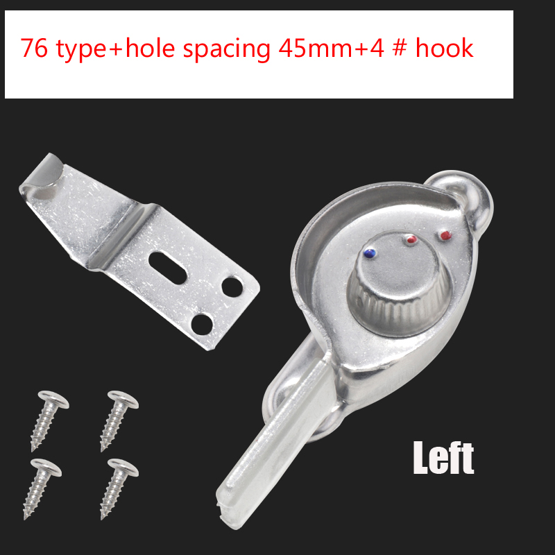 Rustfritt stål vinduslås forsikring tyverisikring aluminiumslegering vindu halvmånelås plast skyvedør oversettelsesvindu: Bronse