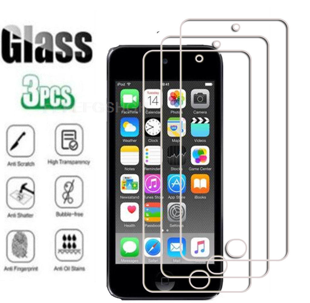 3 Stück 9H Schutzglas FÜR Apple iPod Touch 5 6 7 4 Zoll Displayschutzfolie Glas auf Touch5 Touch6 Touch7 gehärtete Glasfolie: CRIMSON